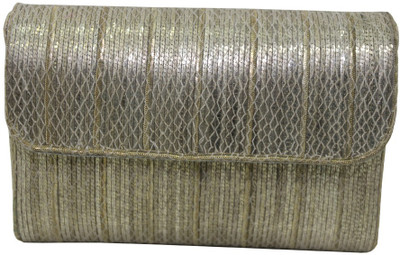 30% OFF on Mex Metal Frame Women Party Silver Synthetic Clutch