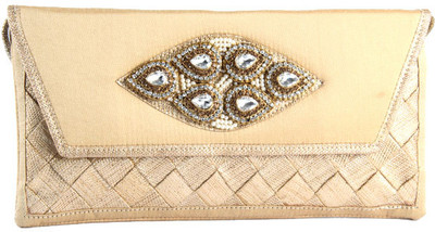 Saisha Women Party Gold Silk Clutch Saisha Women Party Gold Silk Clutch