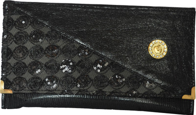 Freddys Fancy Silk Women Festive, Casual Black Satin Clutch Freddys Fancy Silk Women Festive, Casual Black Satin Clutch