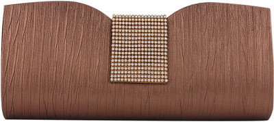 43% OFF on Galm Studded Women Casual Brown Fabric Clutch 43% OFF on Galm Studded Women Casual Brown Fabric Clutch