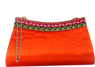13% OFF on Charming Women Party Orange Fabric Clutch 13% OFF on Charming Women Party Orange Fabric Clutch