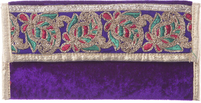 76% OFF on Smile2u Retailers Rajwada Women Festive Blue Cotton Clutch