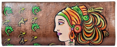 38% OFF on Craftstages Ethinc Digital Print Girls Casual Brown Silk Clutch