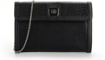 50% OFF on Elizabeth's Tailleur Snakeskin Women Casual Black PU Clutch