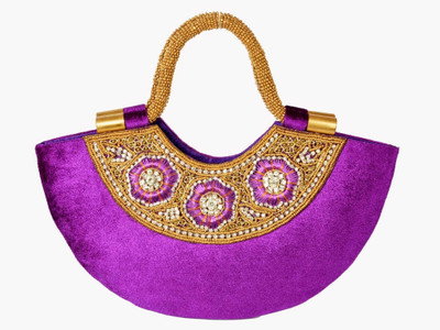 23% OFF on Sling V 396PR Women Party Purple Silicone Clutch