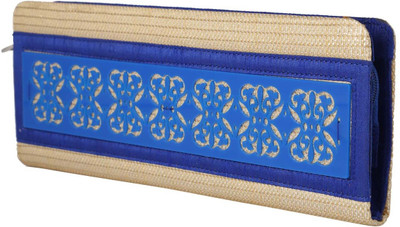 36% OFF on Dafter Luggage D5590900 Women Wedding Blue Jute Clutch