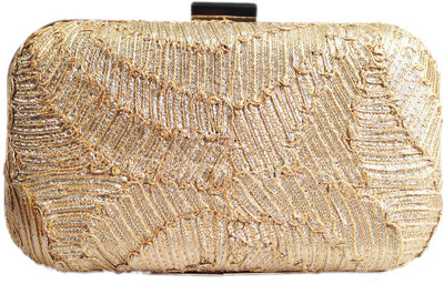 20% OFF on Charming Cm-Sample1 Women, Girls Party, Wedding Gold Cotton Clutch