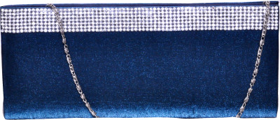 65% OFF on The Pari Women Casual Blue Silk Clutch
