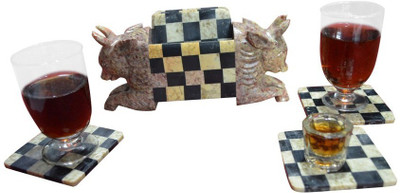 61% OFF on Artist Haat Round Marble Coaster Set