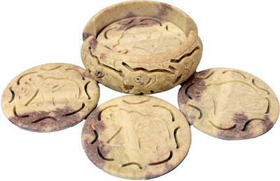 63% OFF on StonKraft Round Stone Coaster Set 63% OFF on StonKraft Round Stone Coaster Set