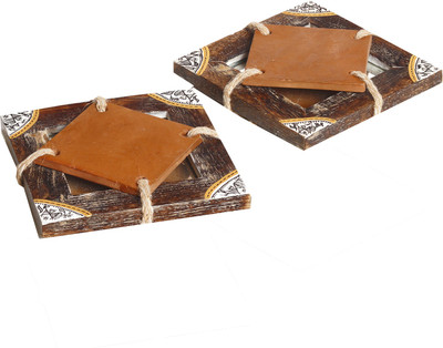 31% OFF on Aapno Rajasthan Square Wood Coaster Set