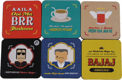 6% OFF on Bollyscope Square Medium Density Fibreboard Coaster Set 6% OFF on Bollyscope Square Medium Density Fibreboard Coaster Set