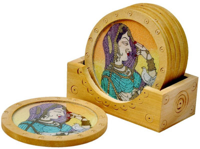 24% OFF on UFC Mart Round Wood Coaster Set