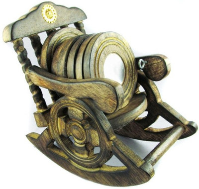 75% OFF on Onlineshoppee Round Wood Coaster Set