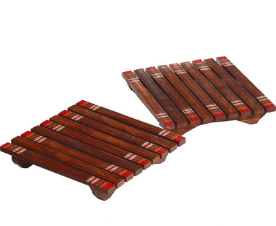 50% OFF on Aapno Rajasthan Square Wood Coaster Set