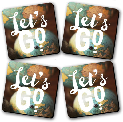 50% OFF on The Fappy Store Square Wood Coaster Set