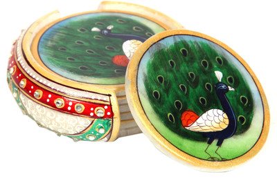 12% OFF on ArjaaIndia Round Marble Coaster Set