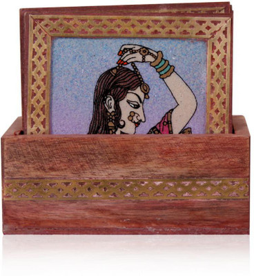 37% OFF on Rajwada Arts Square Gemstone Coaster Set 37% OFF on Rajwada Arts Square Gemstone Coaster Set