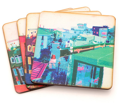 50% OFF on ARTychoke Square Wood Coaster Set 50% OFF on ARTychoke Square Wood Coaster Set