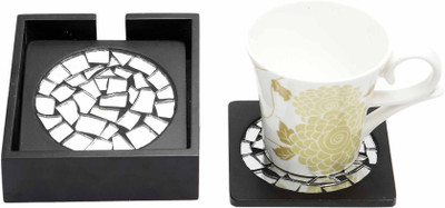 30% OFF on Aarav Designs Square Medium Density Fibreboard Coaster Set