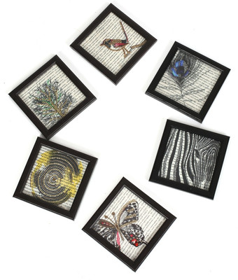 CherryTin Square Wood Coaster Set CherryTin Square Wood Coaster Set