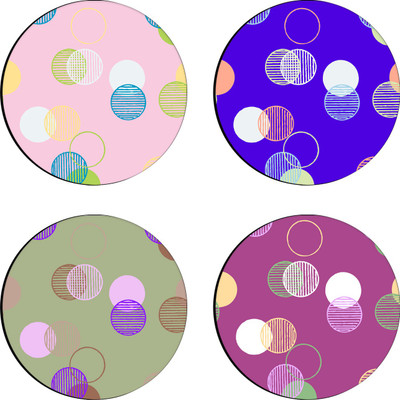 55% OFF on Sajawathomes Round Wood Coaster Set