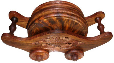 58% OFF on Onlineshoppee Round Wood Coaster Set