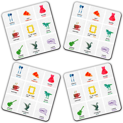 50% OFF on Get Fatang Square Wood Coaster Set