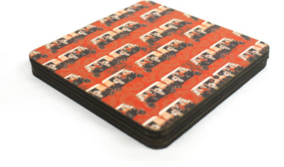 Mad(e) in India Square Medium Density Fibreboard Coaster Set Mad(e) in India Square Medium Density Fibreboard Coaster Set