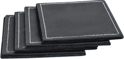 60% OFF on Frestol.com Square Leather Coaster Set