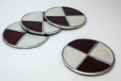 27% OFF on Creative Delights Round Metal Coaster Set