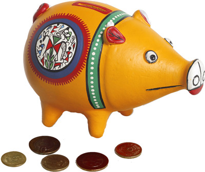 50% OFF on Aapno Rajasthan Hand Painted Piggy Made of Terracotta Coin Bank 50% OFF on Aapno Rajasthan Hand Painted Piggy Made of Terracotta Coin Bank
