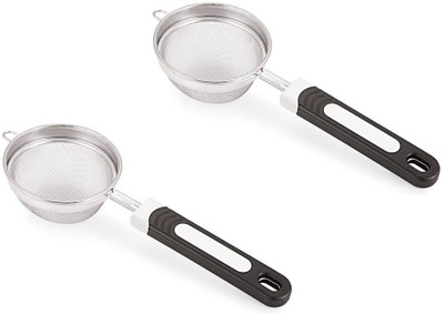 Rena Germany Stainless Steel Tea Strainer Black Pack of 2 Rena Germany Stainless Steel Tea Strainer Black Pack of 2