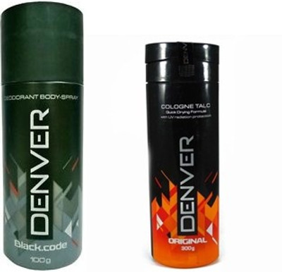 Denver Black Code Deo,Original Cologne Talc Combo Set Denver Black Code Deo,Original Cologne Talc Combo Set
