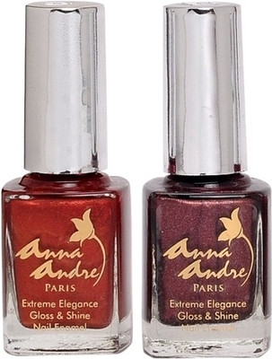 14% OFF on Anna Andre Paris Nail Polish - Cherry Waffle Duo Set Set of 2