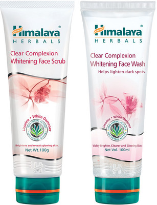 Himalaya Herbals Clear Complexion Whitening Scrub & Face Wash (Set Of 2)