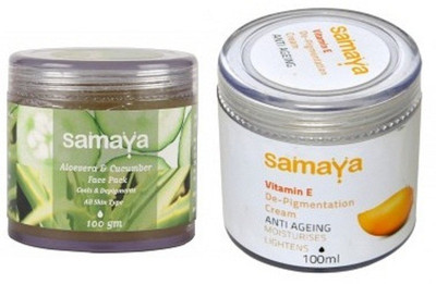 24% OFF on Samaya Vit. E Depigmentation Cream And Aloevera & Cucumber Gel Combo Set of 2 24% OFF on Samaya Vit. E Depigmentation Cream And Aloevera & Cucumber Gel Combo Set of 2