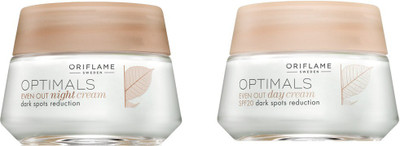 25% OFF on Oriflame Optimals Even Out Night Cream Dark Spots Reduction -Day Cream Spf 20 Set of 2