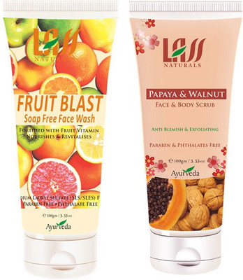 10% OFF on Lass Naturals Combos of Face wash and Scrub Set of 2