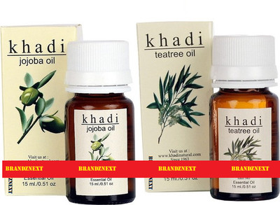 Khadi Essential Oil Combo - 10 Jojoba & Tea Tree Set of 2 Khadi Essential Oil Combo - 10 Jojoba & Tea Tree Set of 2