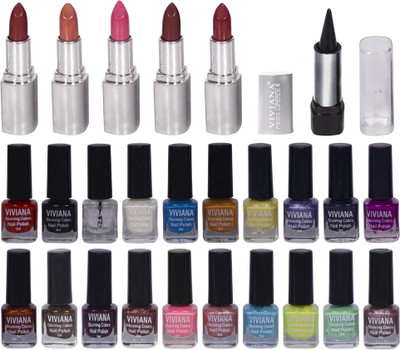 43% OFF on Viviana Nail Colors, Lipstick & Kajal Set of 26 43% OFF on Viviana Nail Colors, Lipstick & Kajal Set of 26