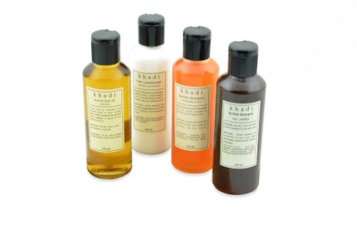 Khadi Natural Anti Hair Fall Solution Kit of Hair Oil, Shampoo & Conditioner Set of 4