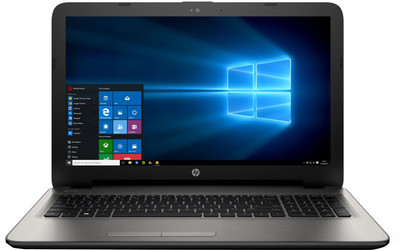 HP 15-af114AU P3C92PA#ACJ APU Quad Core A8 - (4 GB DDR3/1 TB HDD/Windows 10) Notebook (15.6 inch, Turbo SIlver Color With Diamond & Cross Brush Pattern) 