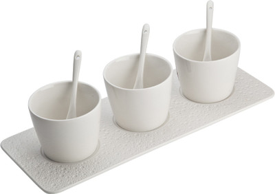 9% OFF on Devnow Ceramics 3 Piece Condiment Set Ceramic