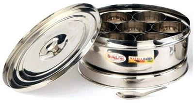 Sunline 9 Piece Condiment Set Stainless Steel Sunline 9 Piece Condiment Set Stainless Steel