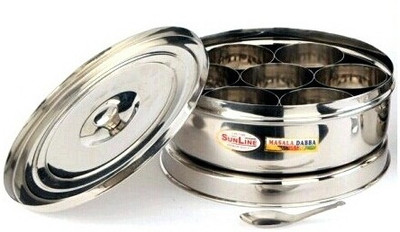 Sunline 9 Piece Condiment Set Stainless Steel Sunline 9 Piece Condiment Set Stainless Steel