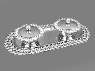 25% OFF on Metallic Kreationz 3 Piece Condiment Set Stainless Steel, Iron