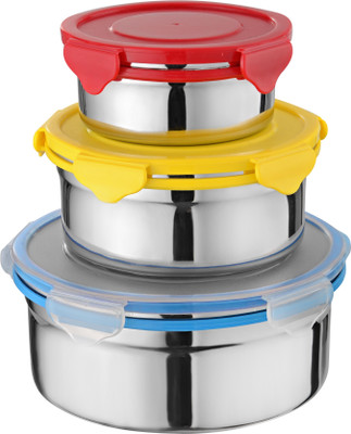 50% OFF on Ravenn Penta Lock Set of 3 Pcs. with Plastic Lid - 2900 ml Stainless Steel Food Container Pack of 3, Steel 50% OFF on Ravenn Penta Lock Set of 3 Pcs. with Plastic Lid - 2900 ml Stainless Steel Food Container Pack of 3, Steel