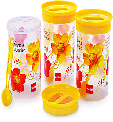Cello Festive - E Container 3 pcs - 1500 ml Plastic Food Container Pack of 3, Yellow Cello Festive - E Container 3 pcs - 1500 ml Plastic Food Container Pack of 3, Yellow