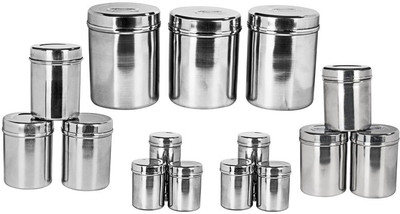 43% OFF on Heluvi canister-15-plain - 10.5 L Stainless Steel Milk Powder Container Pack of 15, Steel 43% OFF on Heluvi canister-15-plain - 10.5 L Stainless Steel Milk Powder Container Pack of 15, Steel